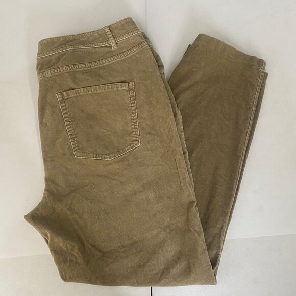 Coldwater Creek Classic Fit Corduroy Pants Womens‎ Size 16 Khaki Tan - Picture 1 of 10